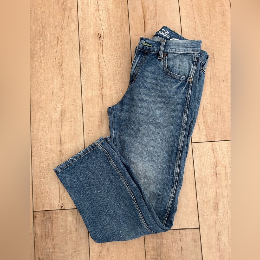 Wrangler Blue Straight Jeans Classic Denim